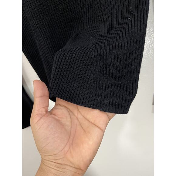 Tory Burch Ribbed Minimalist Quiet Luxe Sweater S Academia Capsule Merino Wool - Picture 8 of 14